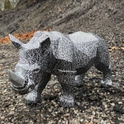 RHINOCEROS 40CM EN RESINE
